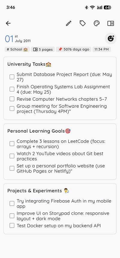 Organize Notes & To-Dos